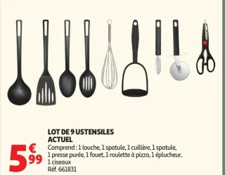 LOT DE 9 USTENSILES ACTUEL