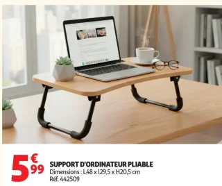 SUPPORT D'ORDINATEUR PLIABLE