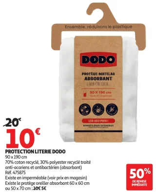 Protection Literie Dodo Protège-Matelas Absorbant