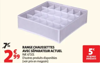Range chaussettes avec séparateur Actuel