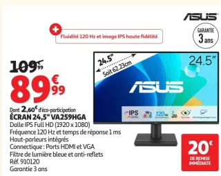 ASUS ÉCRAN 24,5" VA259HGA