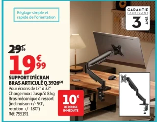 SUPPORT D'ÉCRAN BRAS ARTICULÉ Q.3926