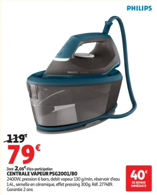 CENTRALE VAPEUR PSG2001/80 Philips