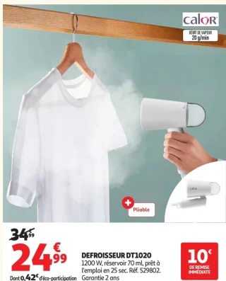 DÉFROISSEUR DT1020 Calor
