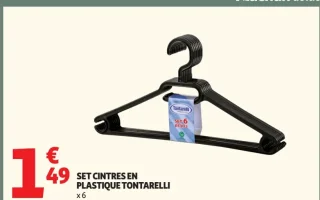 Set cintres en plastique TONTARELLI