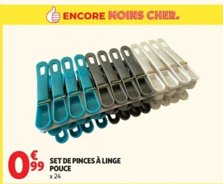 Set de pinces à linge POUCE