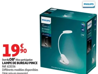 Lampe de bureau pince Philips