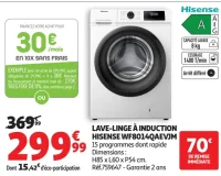 Lave-linge à induction Hisense WF8014QAEVJM