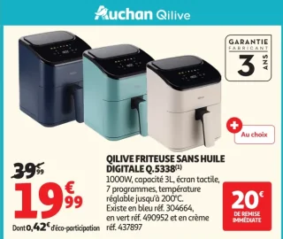Qilive Friteuse Sans Huile Digitale Q.5338