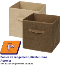 Panier de rangement pliable Home Accents