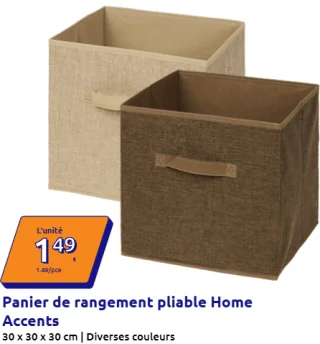 Panier de rangement pliable Home Accents