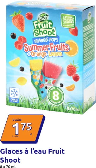 Glaces à l'eau Fruit Shoot Teisseire