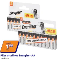 Piles alcalines Energizer AA