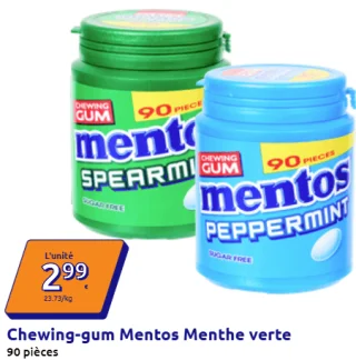 Chewing-gum Mentos Menthe verte