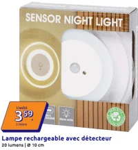 Lampe rechargeable avec détecteur