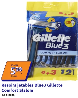 Rasoirs jetables Blue3 Gillette Comfort Slalom