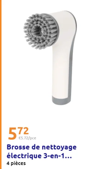 Brosse de nettoyage électrique 3-en-1...