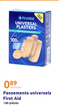 Pansements universels First Aid