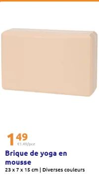 Brique de yoga en mousse