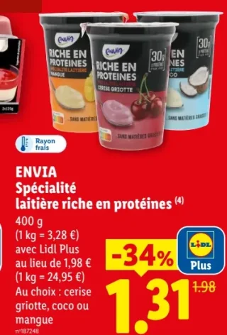 ENVIA Spécialité laitière riche en protéines
