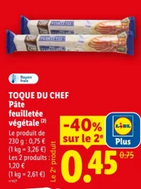 TOQUE DU CHEF Pâte feuilletée végétale