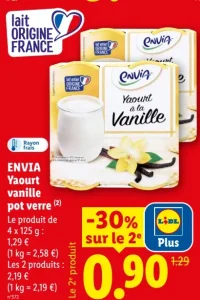 ENVIA Yaourt vanille pot verre