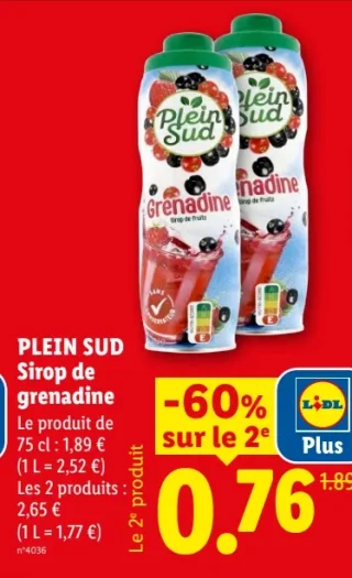 Plein Sud Sirop de grenadine