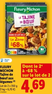 Fleury Michon Le Tajine de boeuf aux légumes
