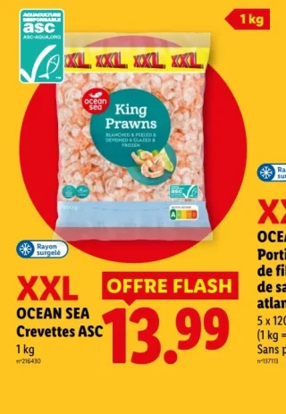 XXL OCEAN SEA Crevettes ASC