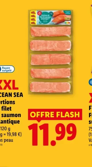 XXL OCEAN SEA Portions de filet de saumon atlantique