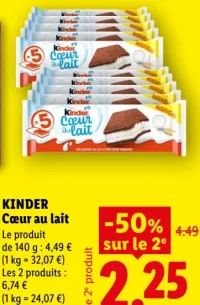 KINDER Cœur au lait