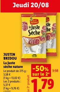 JUSTIN BRIDOU La juste sèche nature