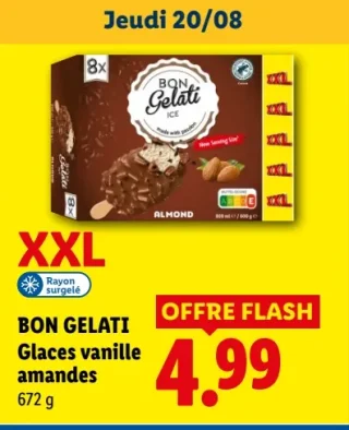 BON GELATI Glaces vanille amandes