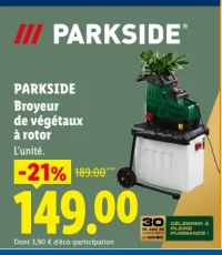 PARKSIDE Broyeur de végétaux à rotor