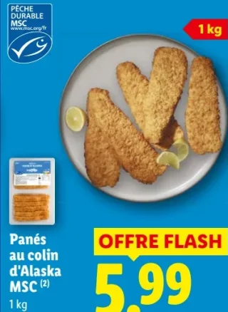 Panés au colin d'Alaska MSC