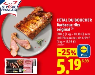 L'Étal du Boucher Barbecue ribs original