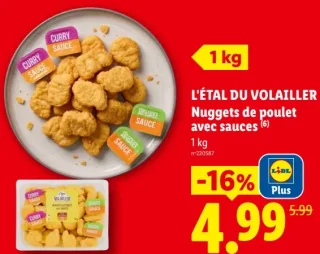 L'Étal du Volailler Nuggets de poulet avec sauces