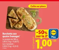 Barchetta aux quatre formages
