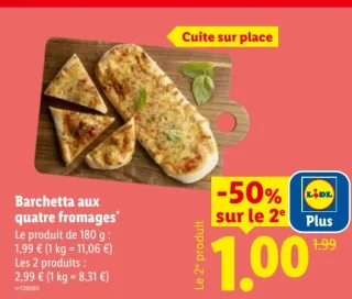 Barchetta aux quatre formages