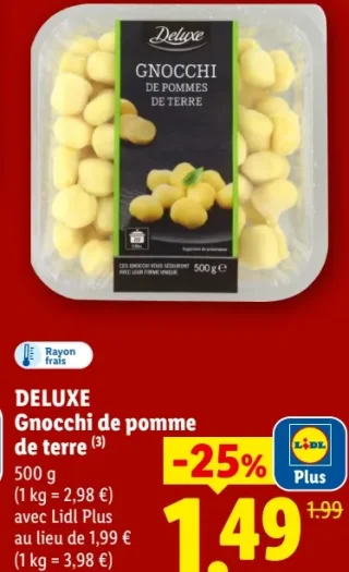 DELUXE Gnocchi de pomme de terre