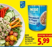 NIXE Morceaux de thon MSC au naturel