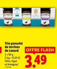 Trio panaché de terrines de canard Jean Brunet