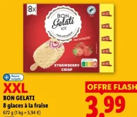 XXL BON GELATI 8 glaces à la fraise