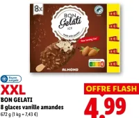 XXL BON GELATI 8 glaces vanille amandes