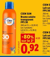 CIEN SUN Brume solaire transparent FPS 30