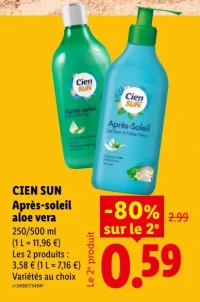 CIEN SUN Après-soleil aloe vera