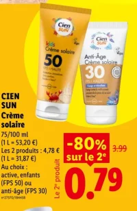CIEN SUN Crème solaire