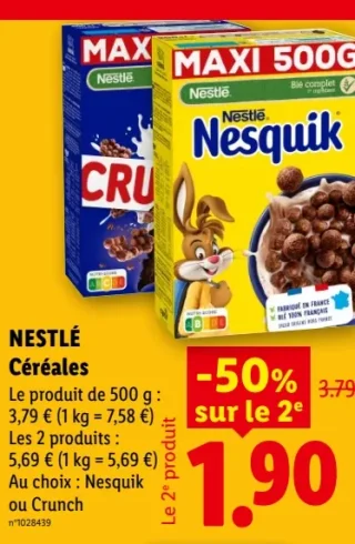 Nestlé Céréales Nesquik / Crunch