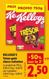 Kellogg's Trésor goût choco-noisettes