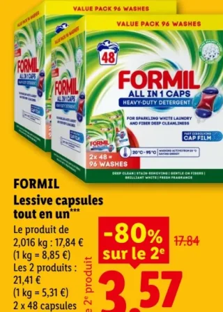 Formil Lessive capsules tout en un